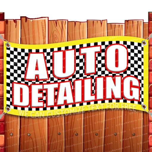 AUTO DETAILING CLEARANCE BANNER Advertising Vinyl Flag Sign INV _CLR-0004.psd by El Paso Banners