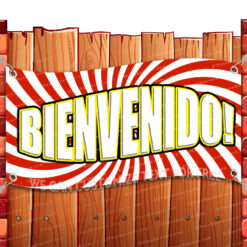 BIENVENIDO Vinyl Banner Flag Sign Many Sizes SPANISH WELCOME _CLR-0021.psd by El Paso Banners