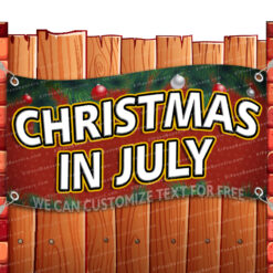 CHRISTMAS IN JULY CLEARANCE BANNER Advertising Vinyl Flag Sign INV V2 _CLR-0046.psd by El Paso Banners