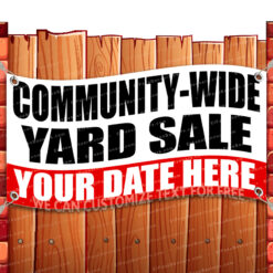 COMMUNITY WIDE YARD SALE CLEARANCE BANNER Advertising Vinyl Flag Sign INV _CLR-0056.psd by El Paso Banners