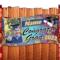 CONGRATS GRAD PIC 2022 CUSTOMIZABLE Advertising Vinyl Banner Flag Sign Many Size _CLR-0062.psd by El Paso Banners