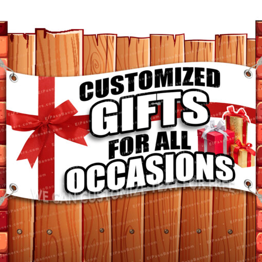 CUSTOMIZED GIFTS FOR ALL OCCASIONS Advertising Vinyl Banner Flag Sign Many Sizes _CLR-0065.psd by El Paso Banners