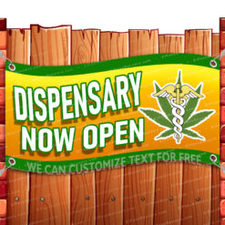 DISPENSARY NOW OPEN CLEARANCE BANNER Advertising Vinyl Flag Sign INV V2 _CLR-0070.psd by El Paso Banners