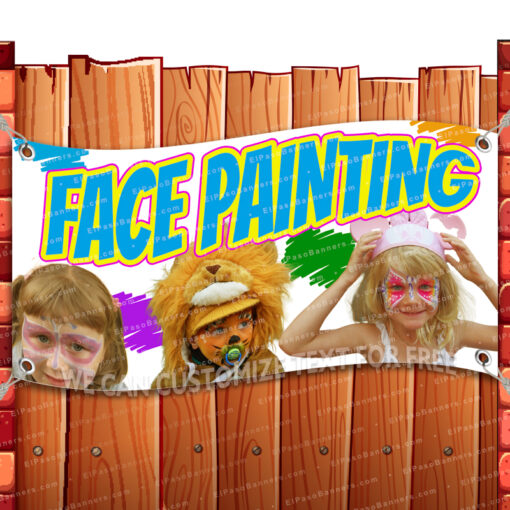FACE PAINTING CLEARANCE BANNER Advertising Vinyl Flag Sign INV V2 _CLR-0079.psd by El Paso Banners