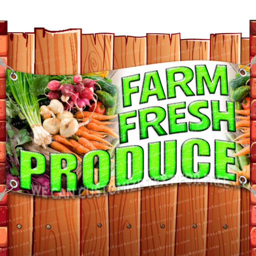 FARM FRESH PRODUCE CLEARANCE BANNER Advertising Vinyl Flag Sign INV _CLR-0084.psd by El Paso Banners