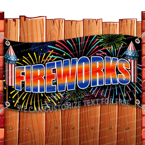 FIREWORKS CLEARANCE BANNER Advertising Vinyl Flag Sign INV V4 _CLR-0090.psd by El Paso Banners