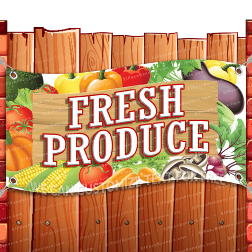 FRESH PRODUCE CLEARANCE BANNER Advertising Vinyl Flag Sign INV _CLR-0101.psd by El Paso Banners