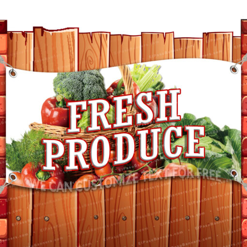 FRESH PRODUCE CLEARANCE BANNER Advertising Vinyl Flag Sign INV V2 _CLR-0102.psd by El Paso Banners