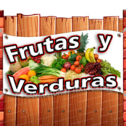 FRUTAS Y VERDURAS Vinyl Banner Flag Sign Many Sizes FRUIT SPANISH RETAIL _CLR-0103.psd by El Paso Banners