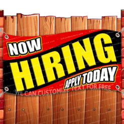 NOW HIRING APPLY TODAY CLEARANCE BANNER Advertising Vinyl Flag Sign INV _CLR-0168.psd by El Paso Banners