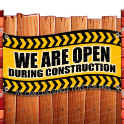 OPEN DURING CONSTRUCTION CLEARANCE BANNER Advertising Vinyl Flag Sign INV _CLR-0194.psd by El Paso Banners