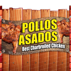 POLLO ASADOS Vinyl Banner Flag Sign Many Sizes CHICKEN SPANISH RETAIL _CLR-0201.psd by El Paso Banners