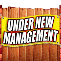 UNDER NEW MANAGEMENT CLEARANCE BANNER Advertising Vinyl Flag Sign INV _CLR-0236.psd by El Paso Banners