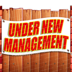 UNDER NEW MANAGEMENT CLEARANCE BANNER Advertising Vinyl Flag Sign INV V3 _CLR-0238.psd by El Paso Banners