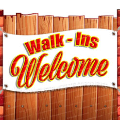 WALK INS WELCOME CLEARANCE BANNER Advertising Vinyl Flag Sign INV _CLR-0240.psd by El Paso Banners
