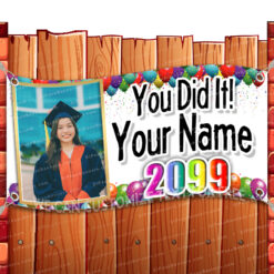 YOU DID IT GRAD 2022 CUSTOMIZABLE Advertising Vinyl Banner Flag Sign Many Size _CLR-0254.psd by El Paso Banners