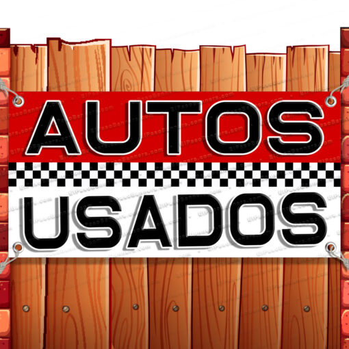 AUTOS USADOS Vinyl Banner Flag Sign Many Sizes USED CAR SPANISH Banner Model by El Paso Banners