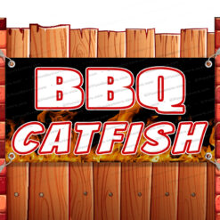 BBQ CATFISH CLEARANCE BANNER Advertising Vinyl Flag Sign INV Banner Model by El Paso Banners