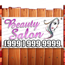 BEAUTY SALON CLEARANCE BANNER Advertising Vinyl Flag Sign INV Banner Model by El Paso Banners