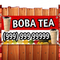 BOBA TEA CLEARANCE BANNER Advertising Vinyl Flag Sign INV V2 Banner Model by El Paso Banners