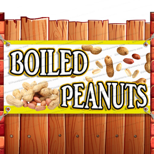 BOILED PEANUTS CLEARANCE BANNER Advertising Vinyl Flag Sign INV Banner Model by El Paso Banners