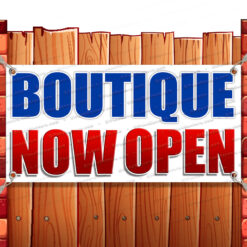 BOUTIQUE NOW OPEN CLEARANCE BANNER Advertising Vinyl Flag Sign INV Banner Model by El Paso Banners