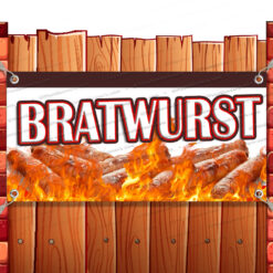 BRATWURST CLEARANCE BANNER Advertising Vinyl Flag Sign INV Banner Model by El Paso Banners
