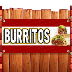 BURRITOS CLEARANCE BANNER Advertising Vinyl Flag Sign INV Banner Model by El Paso Banners