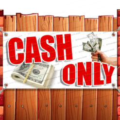 CASH ONLY CLEARANCE BANNER Advertising Vinyl Flag Sign INV Banner Model by El Paso Banners