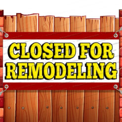 CLOSED FOR REMODELING CLEARANCE BANNER Advertising Vinyl Flag Sign INV Banner Model by El Paso Banners
