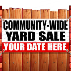COMMUNITY WIDE YARD SALE CLEARANCE BANNER Advertising Vinyl Flag Sign INV Banner Model by El Paso Banners