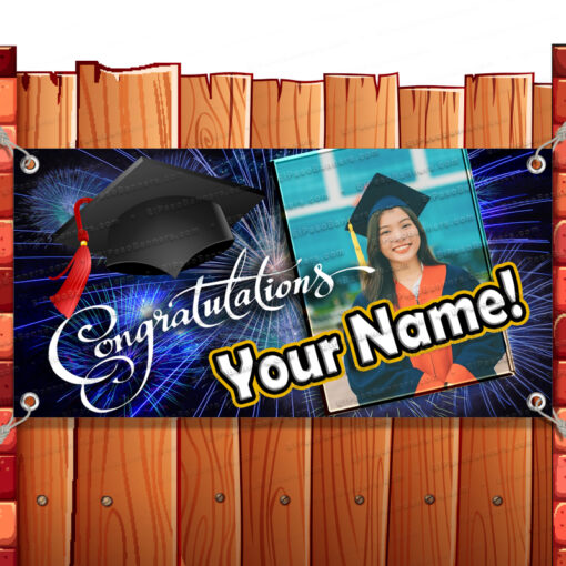 CONGRATS GRAD 2022 CUSTOMIZABLE Advertising Vinyl Banner Flag Sign Many Sizes V3 Banner Model by El Paso Banners