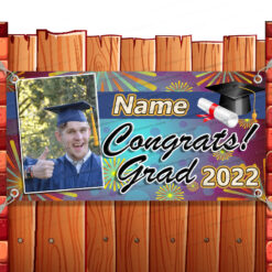 CONGRATS GRAD PIC 2022 CUSTOMIZABLE Advertising Vinyl Banner Flag Sign Many Size Banner Model by El Paso Banners
