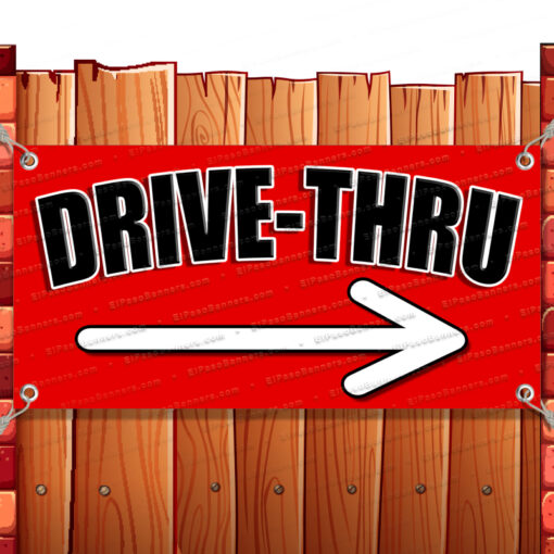 DRIVE THRU CLEARANCE BANNER Advertising Vinyl Flag Sign INV Banner Model by El Paso Banners