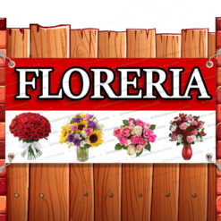 FLORERIA Vinyl Banner Flag Sign Many Sizes FLOWERS BEAUTY SPANISH Banner Model by El Paso Banners