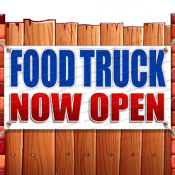 FOOD TRUCK NOW CLEARANCE BANNER Advertising Vinyl Flag Sign INV Banner Model by El Paso Banners