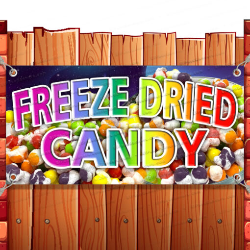 FREEZE DRIED CANDY CLEARANCE BANNER Advertising Vinyl Flag Sign INV Banner Model by El Paso Banners