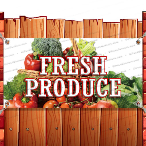 FRESH PRODUCE CLEARANCE BANNER Advertising Vinyl Flag Sign INV V2 Banner Model by El Paso Banners