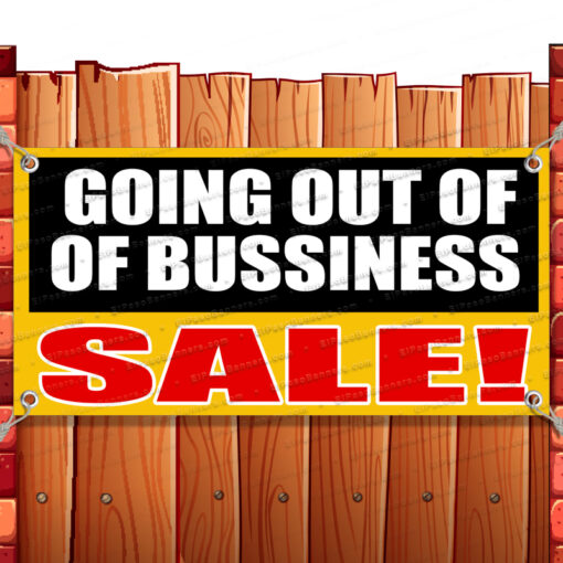 GOING OUT OF BUSINESS CLEARANCE BANNER Advertising Vinyl Flag Sign INV Banner Model by El Paso Banners
