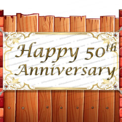 HAPPY 50TH ANNIVERSARY CLEARANCE BANNER Advertising Vinyl Flag Sign INV Banner Model by El Paso Banners