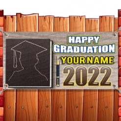 HAPPY GRADUATION 2022 CUSTOMIZABLE Advertising Vinyl Banner Flag Sign Many Sizes Banner Model by El Paso Banners