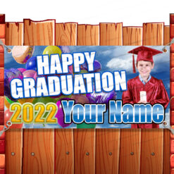 HAPPY GRADUATION 2022 CUSTOMIZABLE Advertising Vinyl Banner Flag Sign any Size Banner Model by El Paso Banners