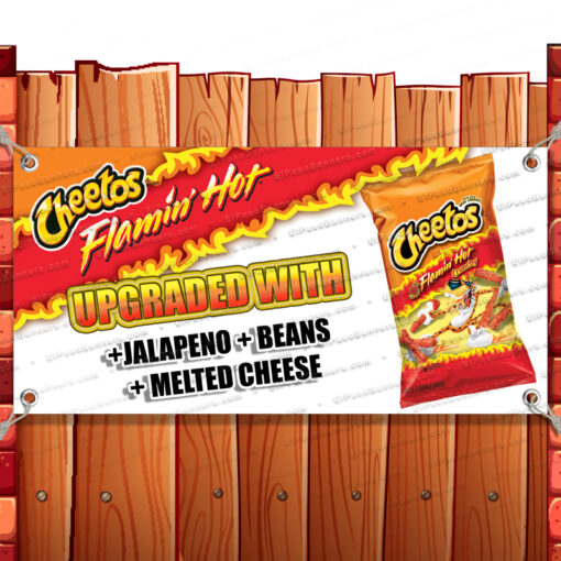 HOT CHEETOS CLEARANCE BANNER Advertising Vinyl Flag Sign INV Banner Model by El Paso Banners