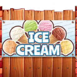 ICE CREAM CLEARANCE BANNER Advertising Vinyl Flag Sign INV Banner Model by El Paso Banners