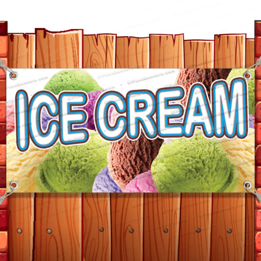 ICE CREAM CLEARANCE BANNER Advertising Vinyl Flag Sign INV V2 Banner Model by El Paso Banners
