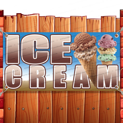 ICE CREAM CLEARANCE BANNER Advertising Vinyl Flag Sign INV V4 Banner Model by El Paso Banners