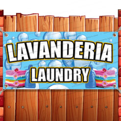 LAVANDERIA Vinyl Banner Flag Sign Many Sizes LAUNDRY SPANISH RETAIL Banner Model by El Paso Banners
