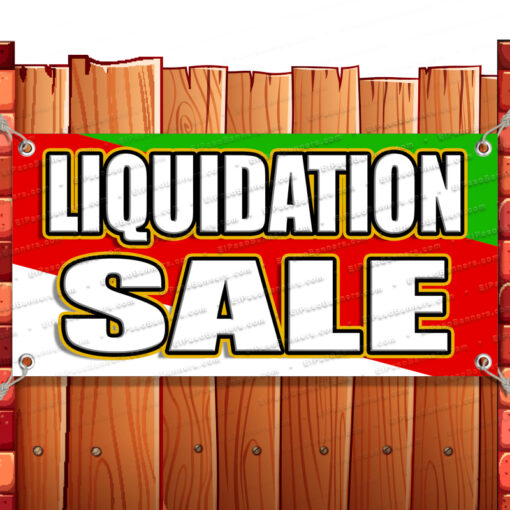 LIQUIDATION SALE CLEARANCE BANNER Advertising Vinyl Flag Sign INV Banner Model by El Paso Banners