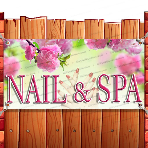 NAIL AND SPA CLEARANCE BANNER Advertising Vinyl Flag Sign INV Banner Model by El Paso Banners