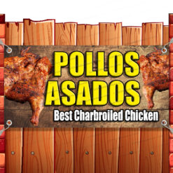 POLLO ASADOS Vinyl Banner Flag Sign Many Sizes CHICKEN SPANISH RETAIL Banner Model by El Paso Banners